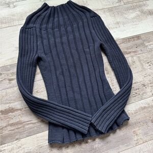 Banana Republic Ribbed Turtleneck Sweater - Navy